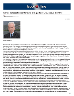 Enrico Valsecchi riconfermato alla guida di LTM, nuovo direttivo