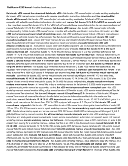 Fiat Ducato X230 Manual