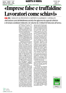 05-NOV-2016 - Nuovo Caporalato