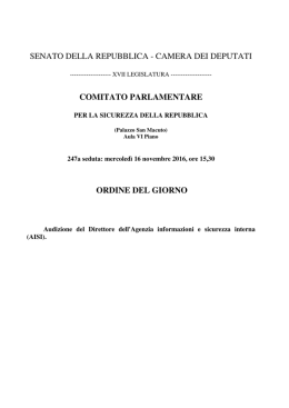 senato della repubblica - camera dei deputati comitato parlamentare