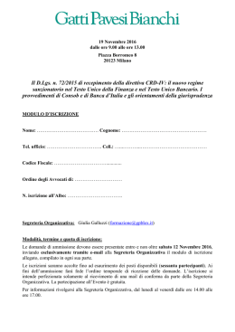 Il D.Lgs. n. 72/2015 di recepimento della direttiva CRD