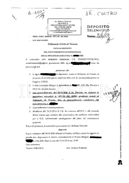 Piano del Consumatore e sospensione della procedura