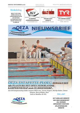 Nieuwsbrief november 2016