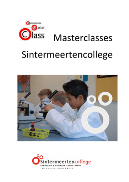 Masterclass info - Sintermeertencollege