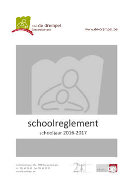 Schoolreglement - BSBO De Drempel