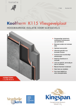 Brochure Kooltherm K115 Vliesgevelplaat