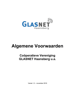 Algemene Voorwaarden - Glasnet Haansberg glasvezel