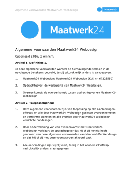 Algemene voorwaarden Maatwerk24 Webdesign