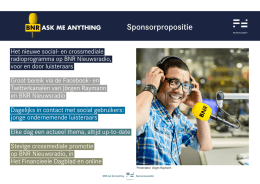 Sponsorpropositie BNR Ask Me Anything
