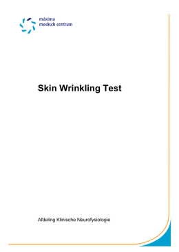 Skin Wrinkling Test - Máxima Medisch Centrum