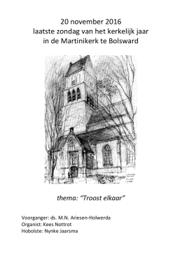 liturgie - Bolsward - Martinikerk Bolsward