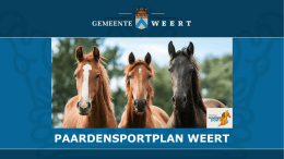 Presentatie Paardensportplan Weert 16-11-2015