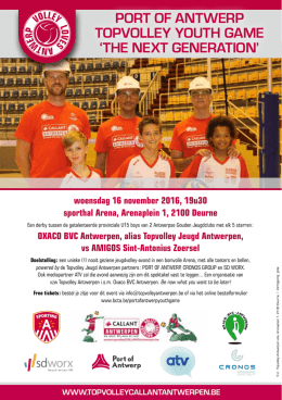 PORT OF ANTWERP TOPVOLLEY YOUTH GAME `THE