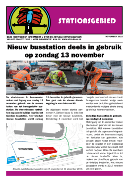 Nieuwsbrief stationsgebied november 2016 - Leeuwarden Vrij-Baan