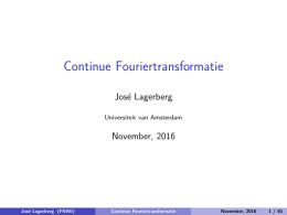 Continue Fouriertransformatie