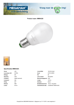 Product naam: MM04320 Specificaties MM04320