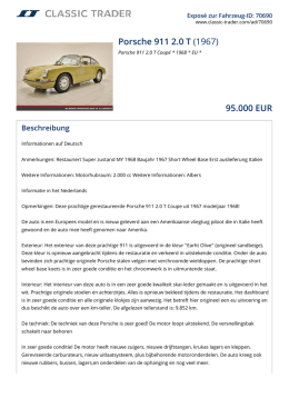 Porsche 911 2.0 T (1967) 95.000 EUR