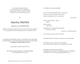 Martha PAEPEN - Home. pauwels begrafenissen