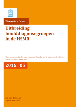 Uitbreiding hoofddiagnosegroepen in de HSMR