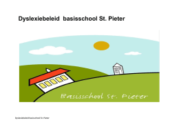 Dyslexiebeleid basisschool St. Pieter