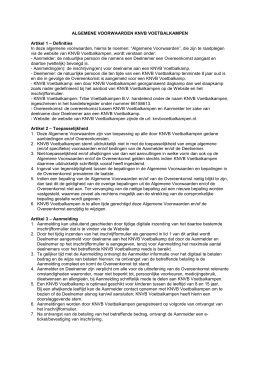 Algemene Voorwaarden KNVB Voetbalkampen 0,21 mb pdf