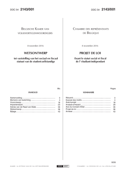 projet de loi wetsontwerp