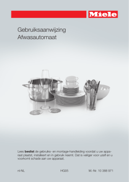 Gebruiksaanwijzing Afwasautomaat