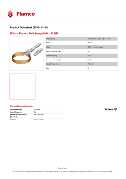 38110 Flamco BMK beugel M8 x 12 HK Product Datasheet (2016