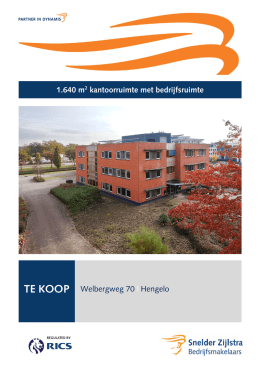 1.640 m2 kantoorruimte met bedrijfsruimte TE KOOP Welbergweg 70
