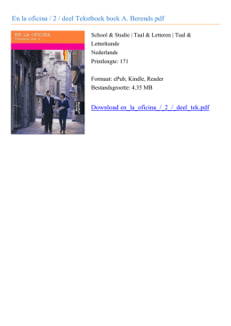 En la oficina / 2 / deel Tekstboek