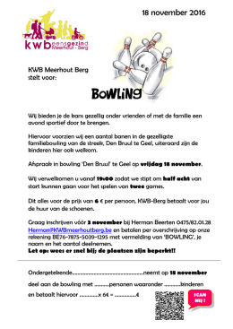 Info bowling - KWB Meerhout-Berg