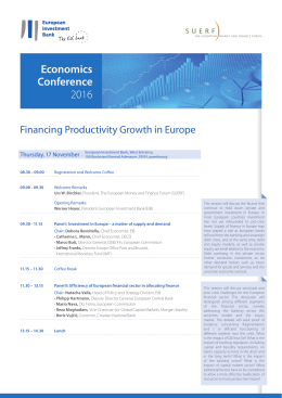 Economics Conference 2016 - European Investment Bank