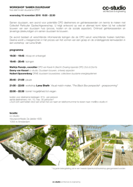 Workshop `samen duurzaam` - CC