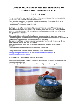 Rotary Curling op de ijsbaan Valkenswaard