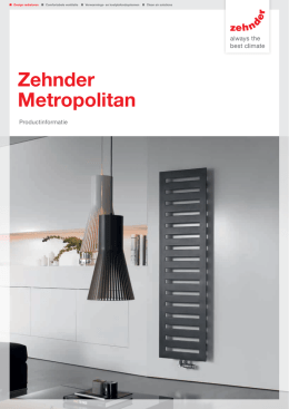 Productinformatie Zehnder Metropolitan