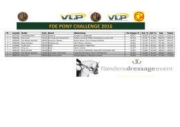 Overall uitslag FDE Pony Challenge
