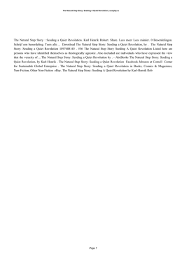 PDF catalog usalyiky.ru The Natural Step Story: Seeding A Quiet