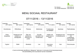 Menu`s - ocmw