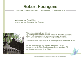 Robert Heungens - Rouwcentrum René Van Damme