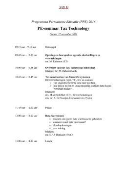 Programma PE-seminar Tax Technology