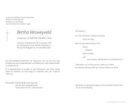 Bertha Versweyveld - Van Hove Begrafenissen