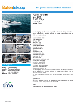 FJORD 36 OPEN bj 2015 &euro; 320.000