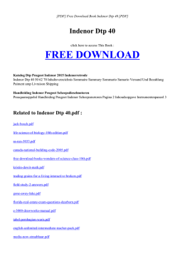 Free Book INDENOR DTP 40 PDF