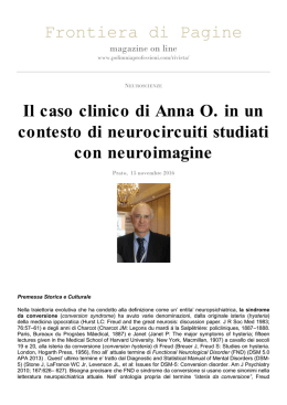 Il caso clinico di Anna O. in un contesto di neurocircuiti studiati con