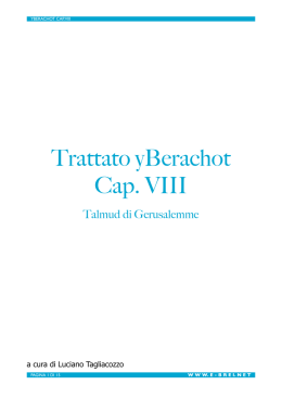 Trattato yBerachot - Cap. VIII - E