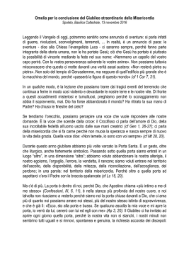 Omelia conclusione Giubileo della Misericordia