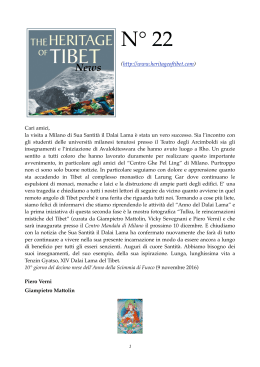 Newsletter Heritage of Tibet