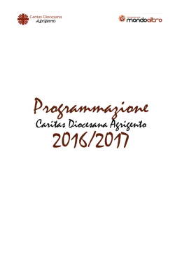 Programmazione - Caritas Diocesana Agrigento