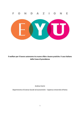 rapporto della Fondazione Eyu