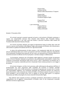 Preg.mo Dott. Graziano Del Rio Ministro delle